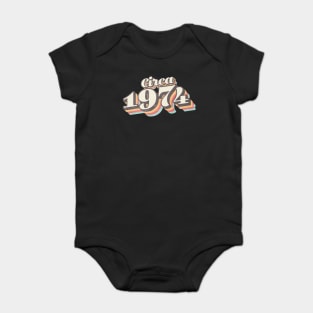 circa 1974 birthday year Baby Bodysuit